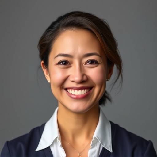 Foto de Ana Clara, co-fundadora do Est√ºdio Luz & Cor, sorrindo.